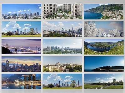 现代主义鸟瞰规划 环绕背景户外背景 城市背景绿植背景