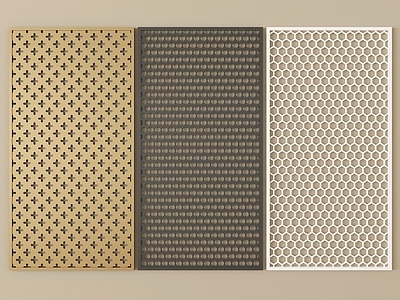 极简主义护墙板 冲孔板金属板 穿孔护墙板镂空板