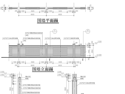 学校建筑 学校围墙及校门
