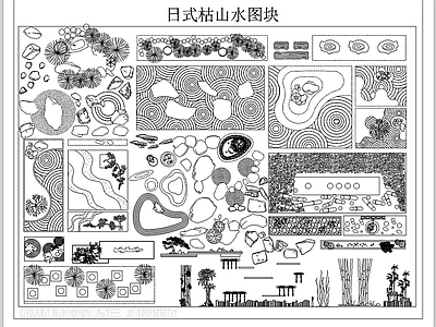 综合景观图库 综合景观图库 别墅庭院花园庭院 庭院景观小品 枯山水景观
