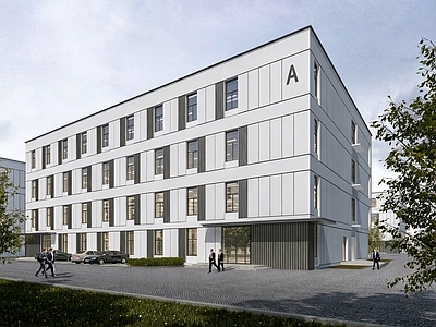 产业园建筑 现代简约工业厂房 现代简约办公 科技产业园建筑