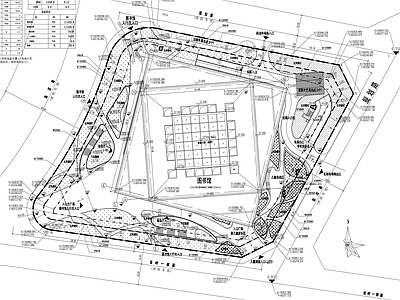 其他公共建筑 城市区图书馆总图