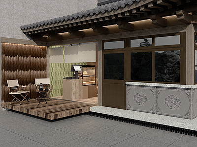 新中式甜品面包店 复古田园风面包店 甜品店 景区小吃店