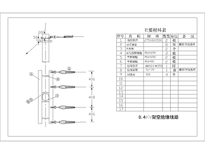 其他节点详图 耐张终端杆组装图