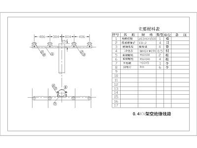 其他节点详图 DZ直线杆组装图