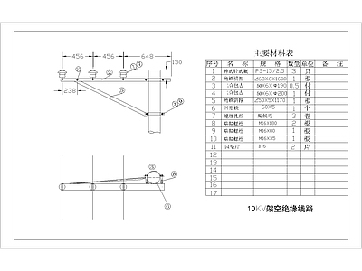 其他节点详图 ZBw直线外挑杆 组装图