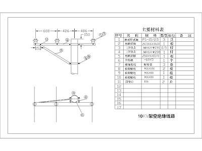 其他节点详图 ZB直线杆组装图