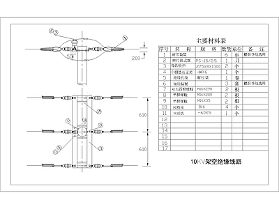 其他节点详图 NB耐张杆组装图