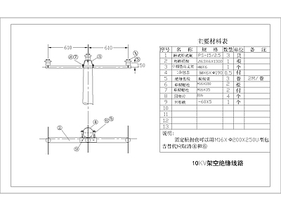 其他节点详图 ZA直线杆组装图