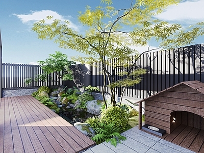 日式禅意别墅庭院