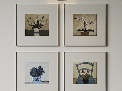 现代简约组合画 现代极简挂画 抽象装饰画 高端艺术挂画 侘寂中古风画 意式肌理油画