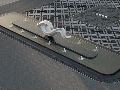 新中式景观其他水景设施 现代入口水景 入口水景雕塑 酒店水景 喷泉 入口雕塑