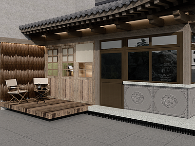 新中式甜品面包店 复古田园风面包店 甜品店