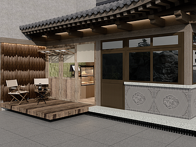 新中式甜品面包店 复古田园风面包店 甜品店