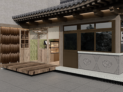 新中式甜品面包店 复古田园风面包店 甜品店