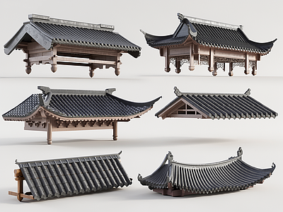 中式古建屋檐 新中式屋檐 瓦片