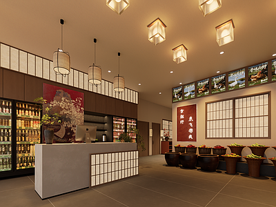 新中式中餐厅 新中式 餐厅大堂