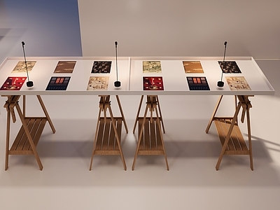 原木风文创展台 实木艺术展台 原木风文创展台 实木艺术展架展台 文创展示架 文创展示台