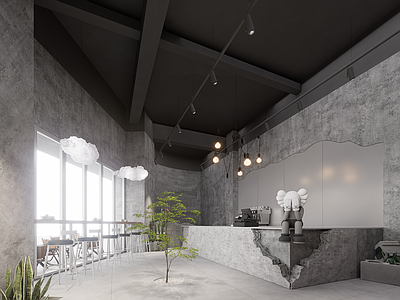 工业风咖啡厅 工业风 咖啡店 汉堡店