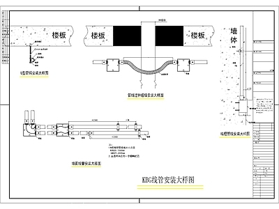 其他节点详图 KBG线管 安装大样图