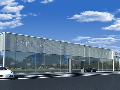 现代主义汽车展厅