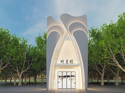 解构主义餐饮建筑 婚礼门头 现代简约门头 法式门头 轻法式门头 现代简约婚礼门头
