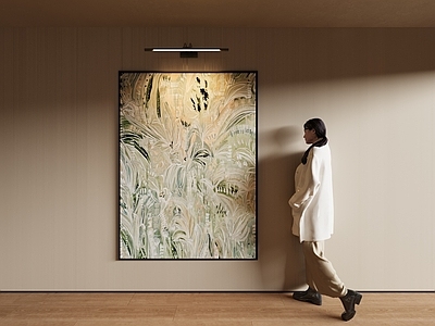 奶油风抽象挂画 意式挂画