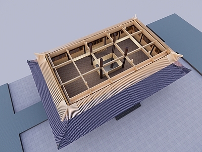 中式古建古建筑 藏经阁 重檐古建筑 古建全模 古建构建 大雄宝殿