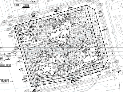 住宅楼建筑 安置小区规划总图