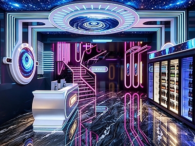 赛博朋克风KTV