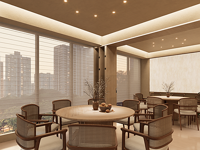 禅意茶馆 中古风餐厅包间 中餐厅新中式包厢 诧寂风包间连包 中餐厅茶餐厅包间 会所诧寂风包厢