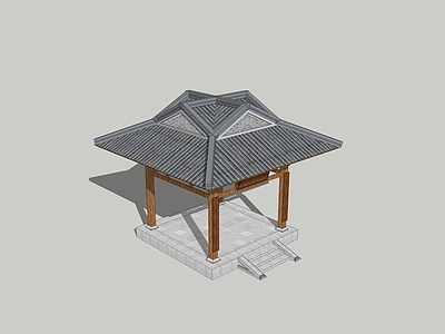 中式古建亭子 歇山亭 木结构亭 景观亭