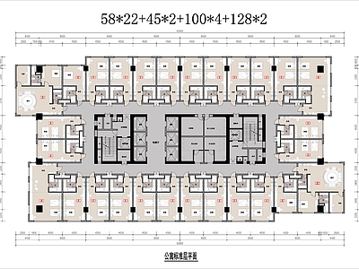 公寓建筑 平层高层公寓 45 128平 条形高层公寓 酒店式公寓 高层酒店