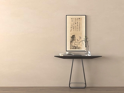 新中式玄关 条案端景台装饰画