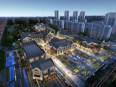 新中式商业街 民国风商业街建筑 石库门立面风格 复古商业街 开放体验式商业街