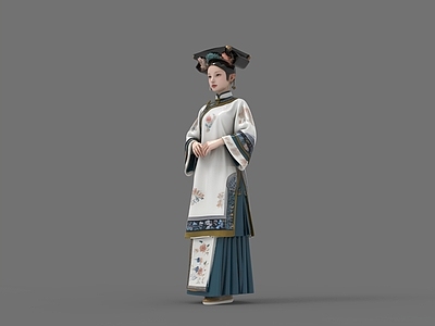 中式虚拟人物 清代服饰 清代服饰美女 格格