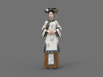 中式虚拟人物 清代美女 清代服饰 格格