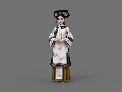 中式虚拟人物 格格 清代服饰 清代美女