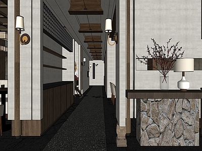 新中式中餐厅 私房菜 中餐厅 豪华包间 诧寂餐厅 中古风格