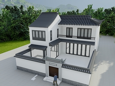 中式古建四合院 中式四合院 独栋别墅