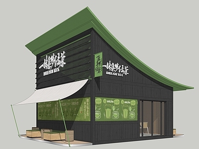 新中式奶茶店 咖啡厅 茶饮空间 非标商业 木结构咖啡厅 临时建筑