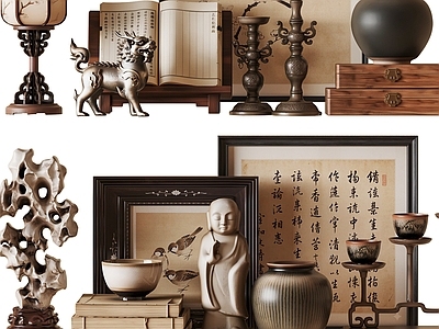 中式摆件组合 中古风摆件组合