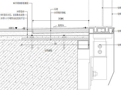 门槛石节点 电梯门槛石节点 电梯门槛石大样图