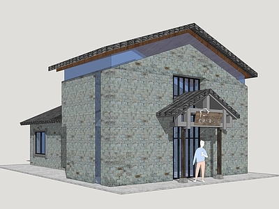 中式民宿建筑 山地民宿建筑 民宿改造建筑 乡村民宿建筑