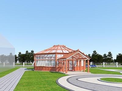 欧式艺术风格建筑 木屋阳光房
