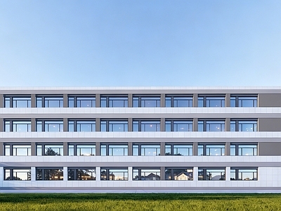现代主义学校建筑 厂房 办公科研 学校