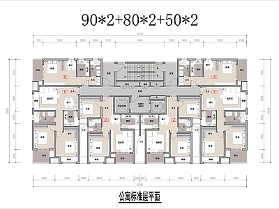 公寓建筑 类住宅高层公寓 50 90平公寓 高层平层公寓