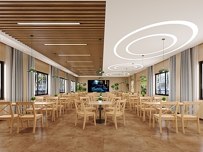 原木风学生食堂 食堂 员工食堂 餐厅