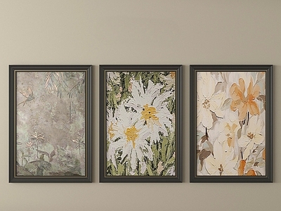 侘寂挂画组合 挂画装饰画肌理画