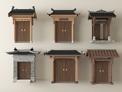 中式大门 庭院门古建门